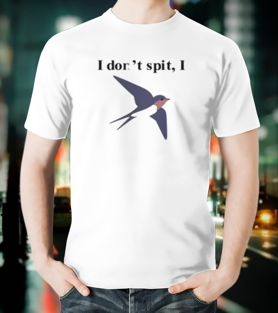 Orbital I Don't Spit I Blue Red Bird T-Shirt