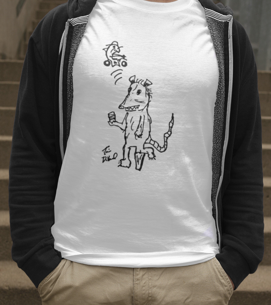 Possum Peg Leg Pirate Drawing T-Shirt