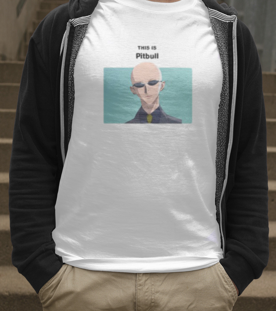 This Is Pitbull Yasu Anime Meme Bald Sunglasses T-Shirt