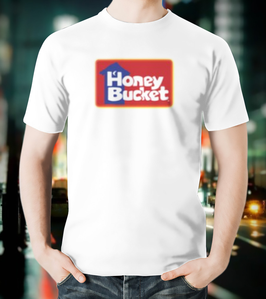 Honey Bucket Portable Restrooms Red And Yellow Branding T-Shirt