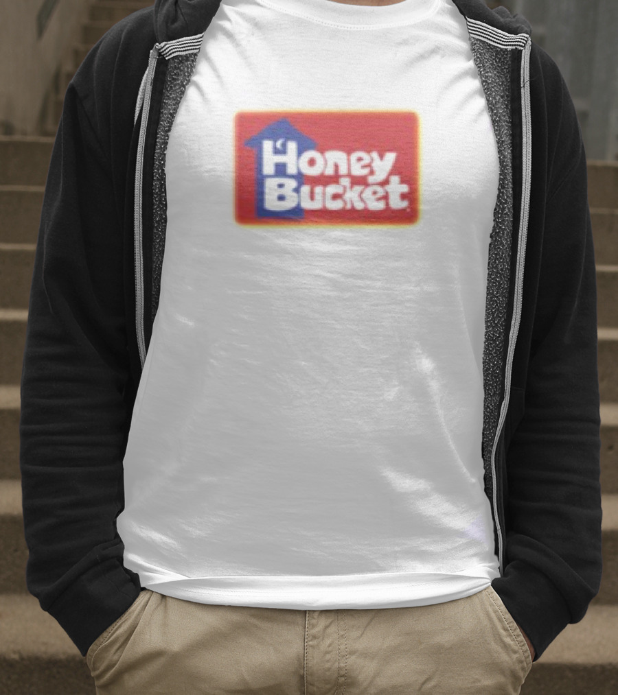 Honey Bucket Portable Restrooms Red And Yellow Branding T-Shirt