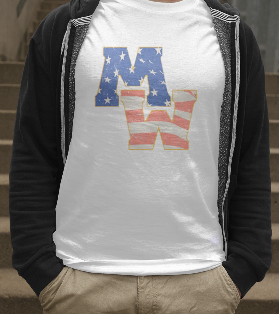 Mw Stars And Stripes American Flag Theme T-Shirt