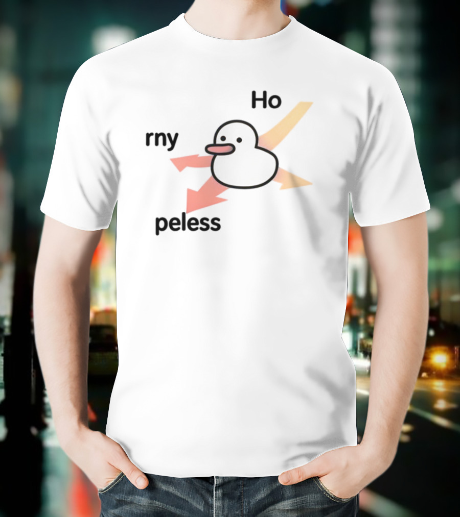 Rny Peless Funny Duck Hilarious Meme Style T-Shirt
