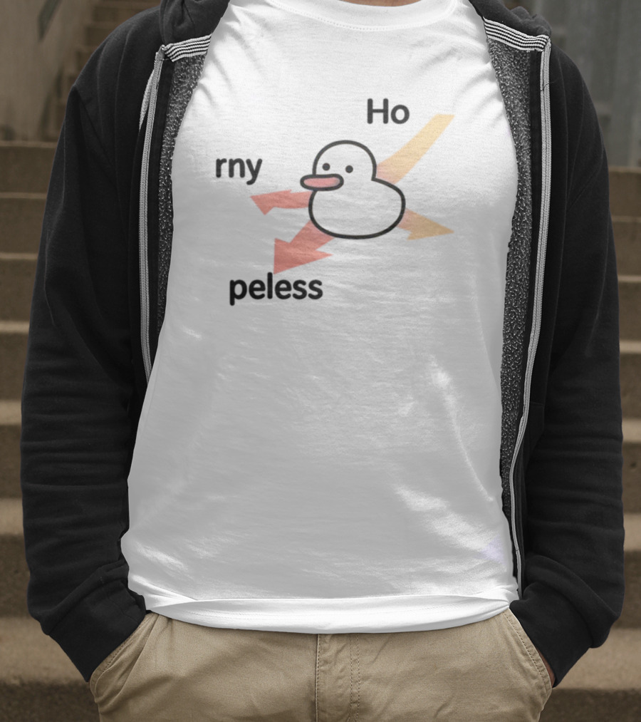 Rny Peless Funny Duck Hilarious Meme Style T-Shirt
