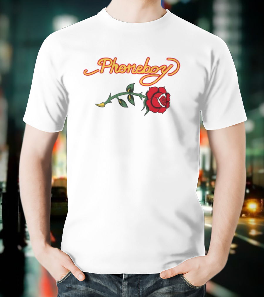 Phoneboy Red Rose Flower Graphic T-Shirt