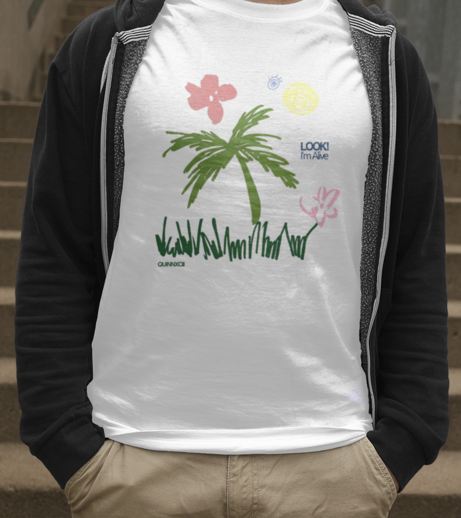 Quinnxcii Aloha Mood Palm Tree Album Cover Art T-Shirt