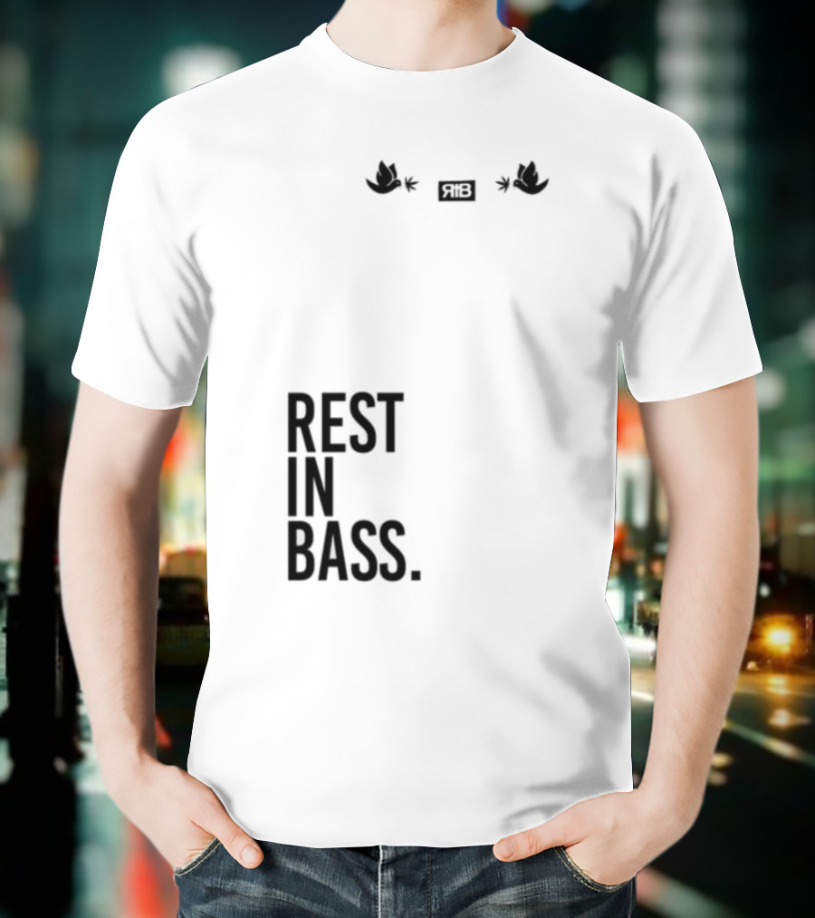 Rest In Bass Che Flying High Peace Symbol Headphones Star Elements T-Shirt