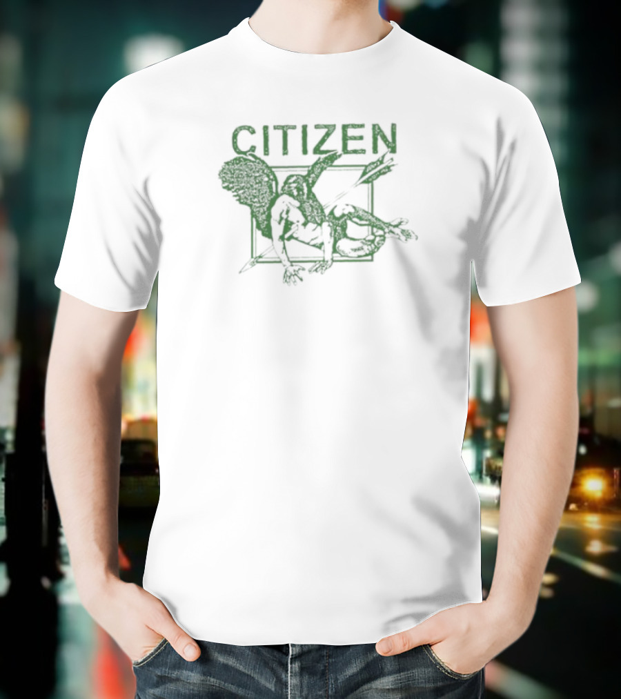 Citizen Wing Green Silhouette Baseball Blueprint T-Shirt