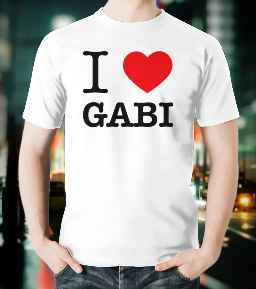 I Heart Gabi Bold Love Red Heart Icon T-Shirt