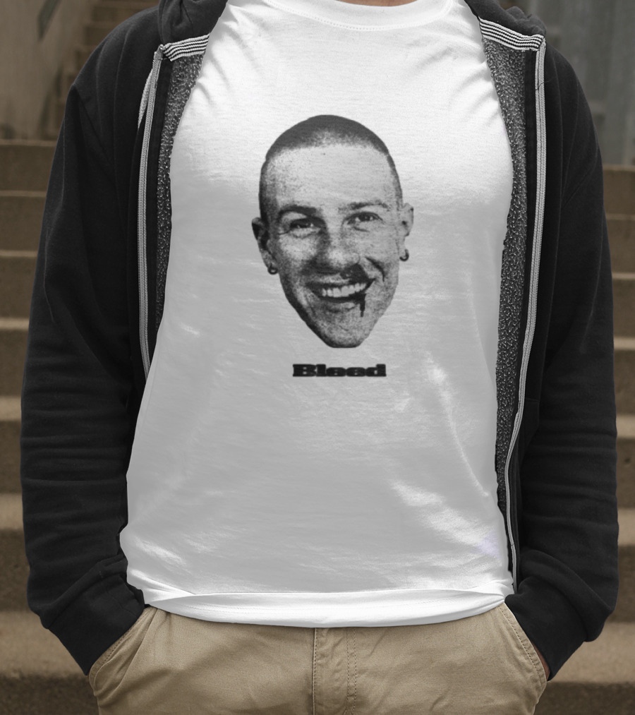 Malcolm Todd Bleed Face Iconic Smiling Portrait T-Shirt