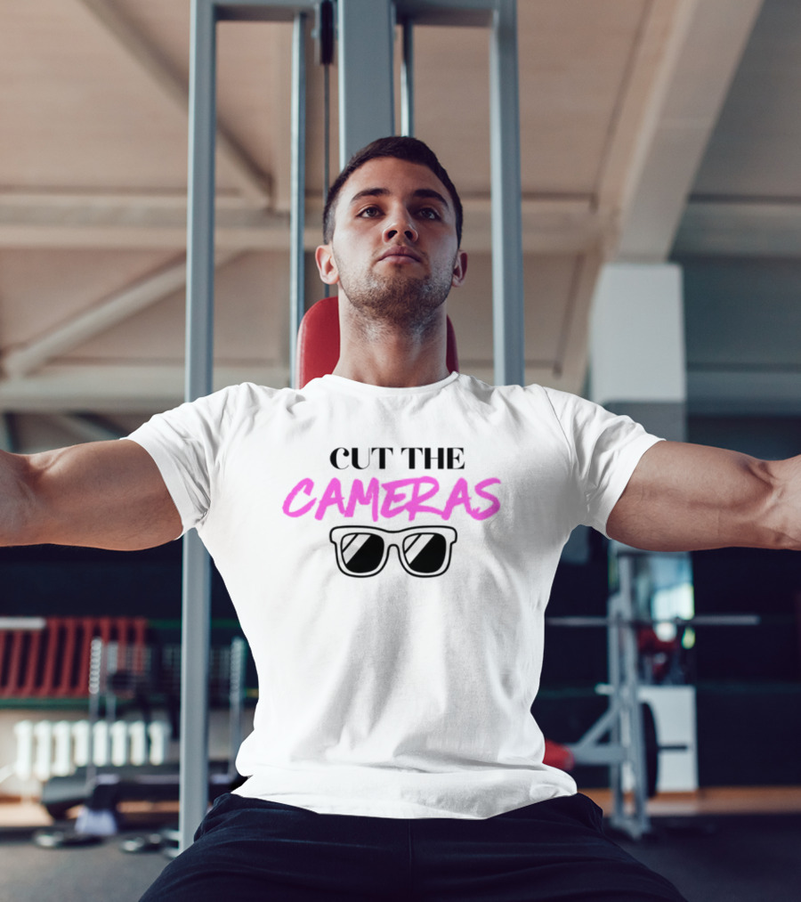 Cut The Cameras Pink Bold Sunglasses T-Shirt