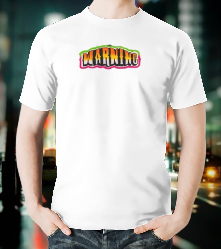The Warning Neon Gradient Text T-Shirt