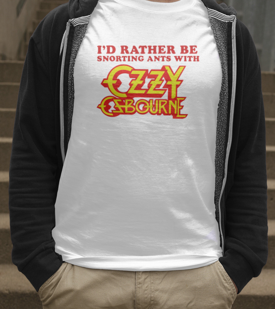 I'd Rather Be Snorting Ants With Ozzy Osbourne Retro Style T-Shirt