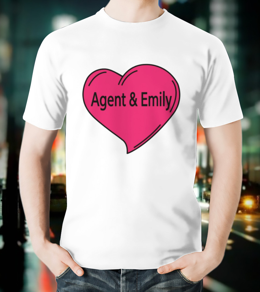 Agent & Emily Pink Heart T-Shirt