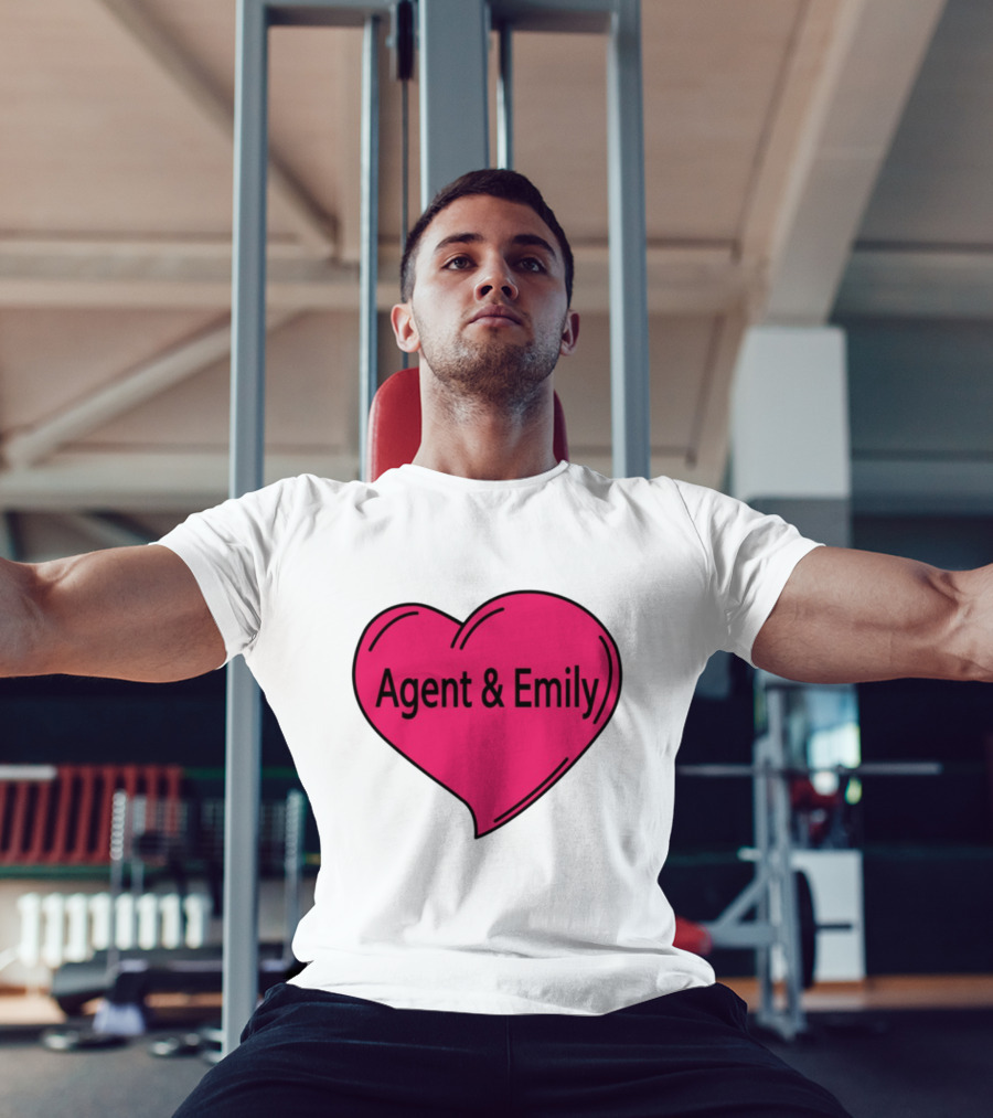 Agent & Emily Pink Heart T-Shirt