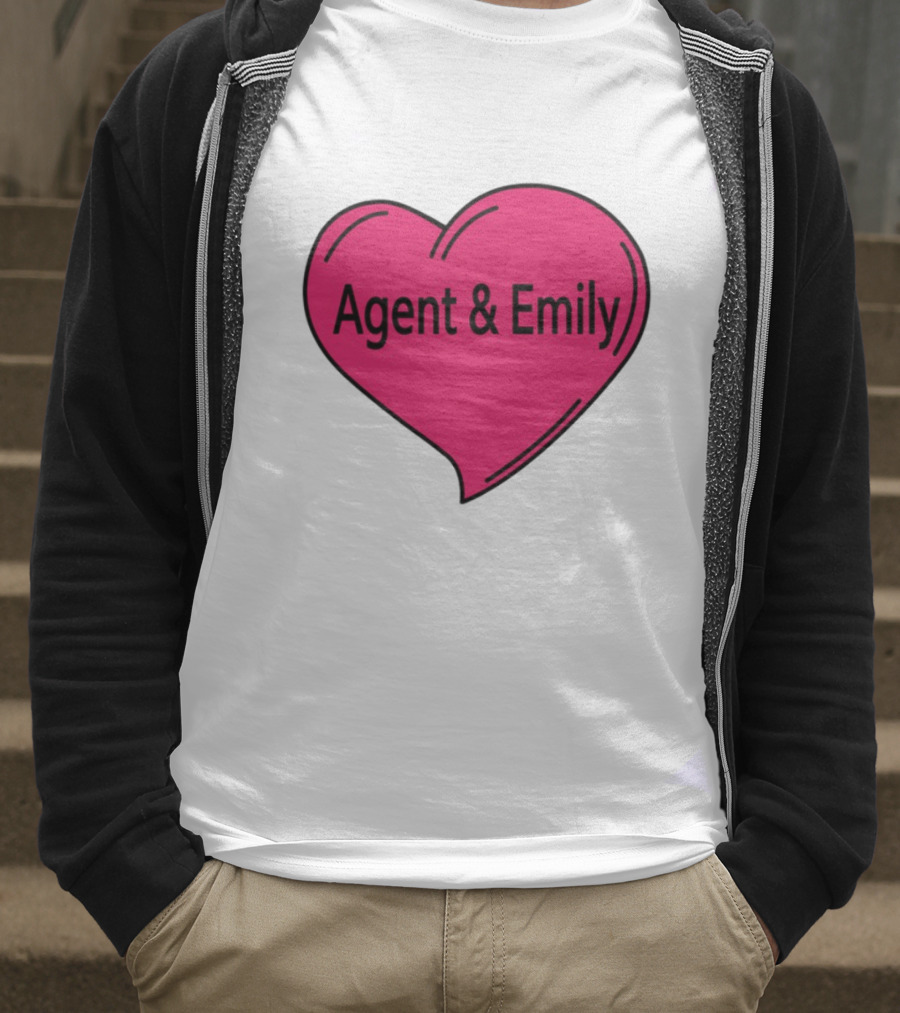 Agent & Emily Pink Heart T-Shirt