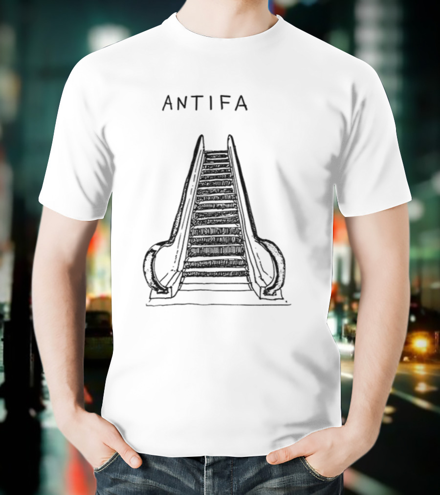 ANTIFA Escalator Don't Tread On Me Vintage T-Shirt