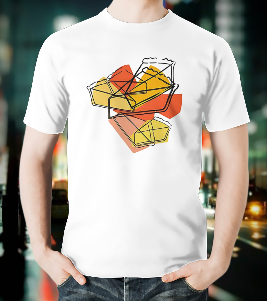 Cake Cosmopolis Sweets Abstract Geometric Layered Design T-Shirt