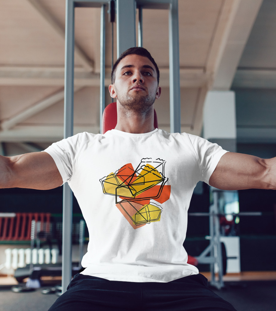 Cake Cosmopolis Sweets Abstract Geometric Layered Design T-Shirt