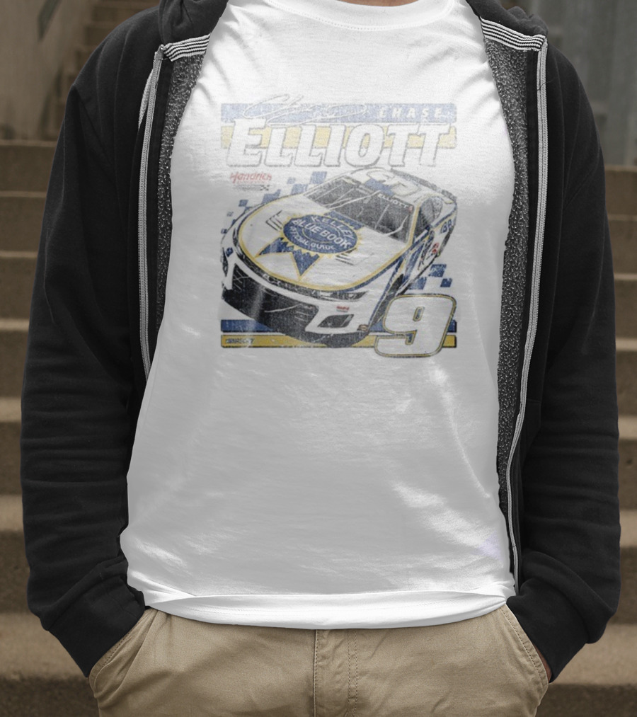 Chase Elliott Kelley Blue Book No. 9 Racing Hendrick Motorsports T-Shirt
