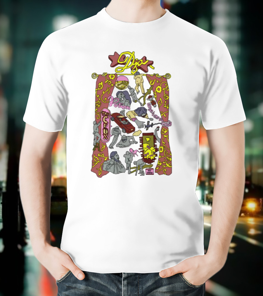 Djo Music Flash Potion Neon Art Style Psychedelic Collage T-Shirt