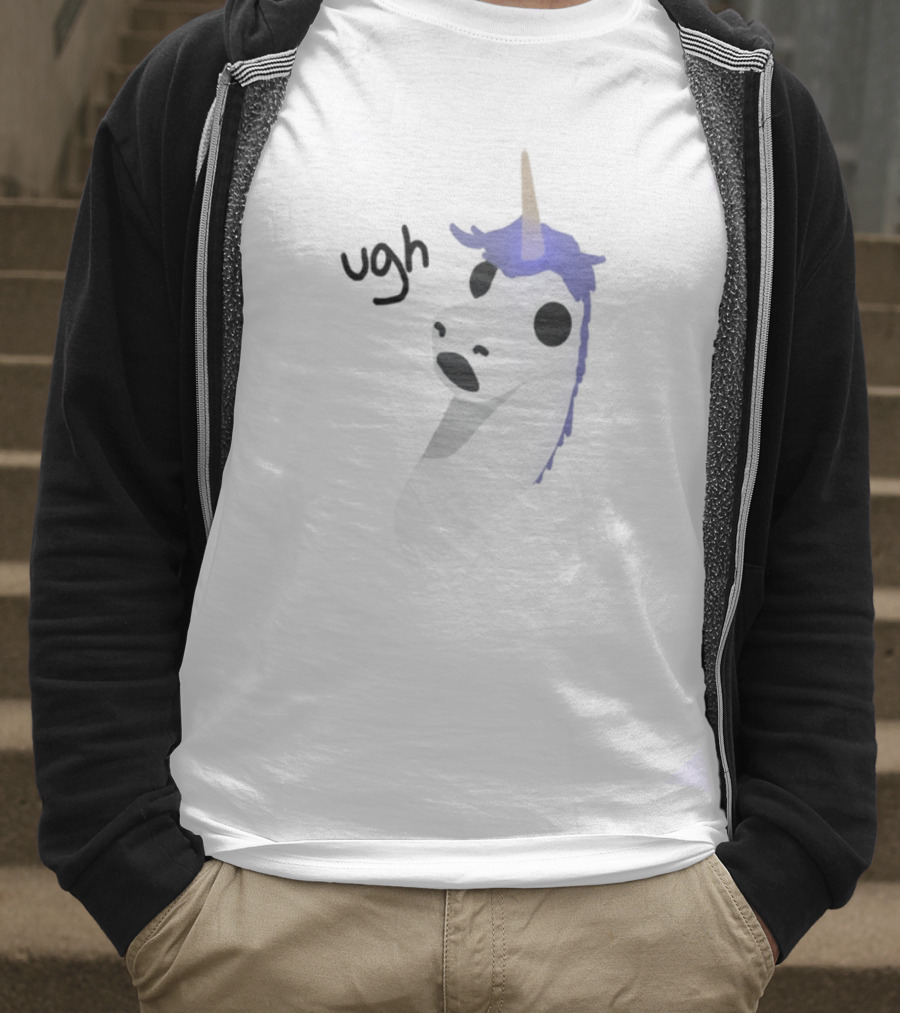 Ugh Dougdoug Unicorn Blue Orange Horn T-Shirt