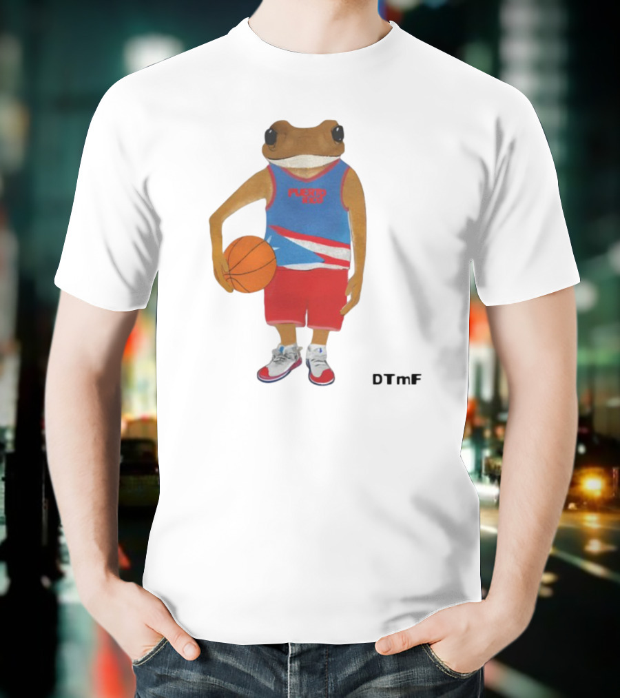 Dtmf Concho Puerto Rico Basketball Frog T-Shirt
