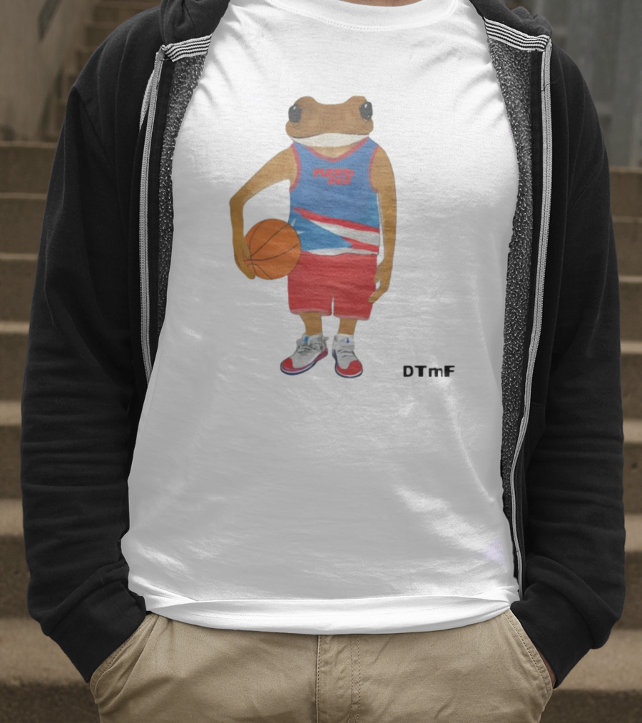 Dtmf Concho Puerto Rico Basketball Frog T-Shirt