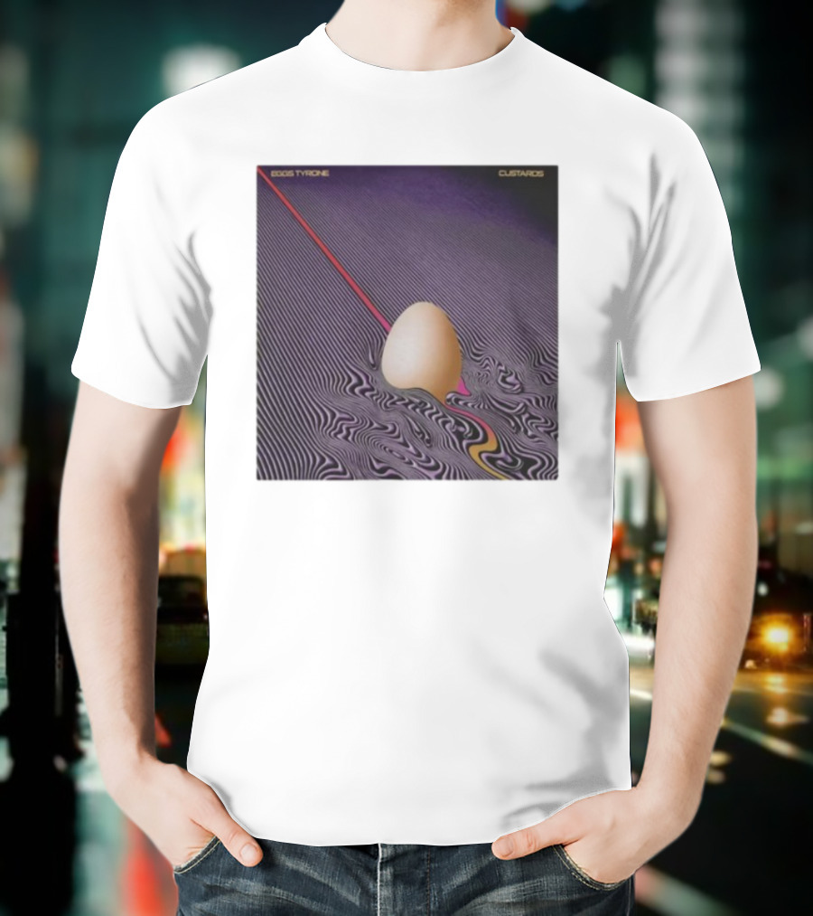 Eggs Tyrone Custards Optical Illusion Stripes With Egg T-Shirt