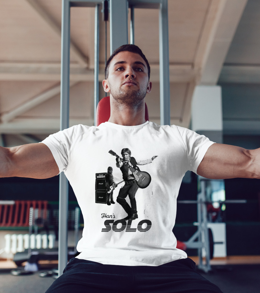 Han_s Solo Chewbacca Guitar Marshall Star Wars T-Shirt