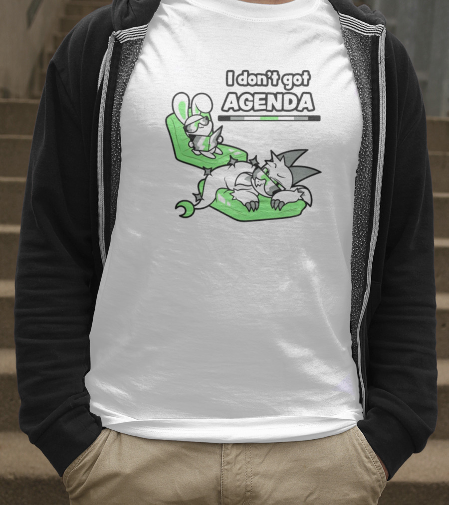 I Don’t Got Agenda Green Couch Cat And Mouse T-Shirt