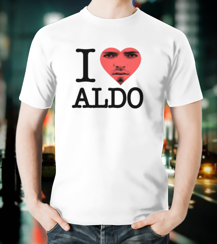I Love Aldo Heart Face Graphic T-Shirt