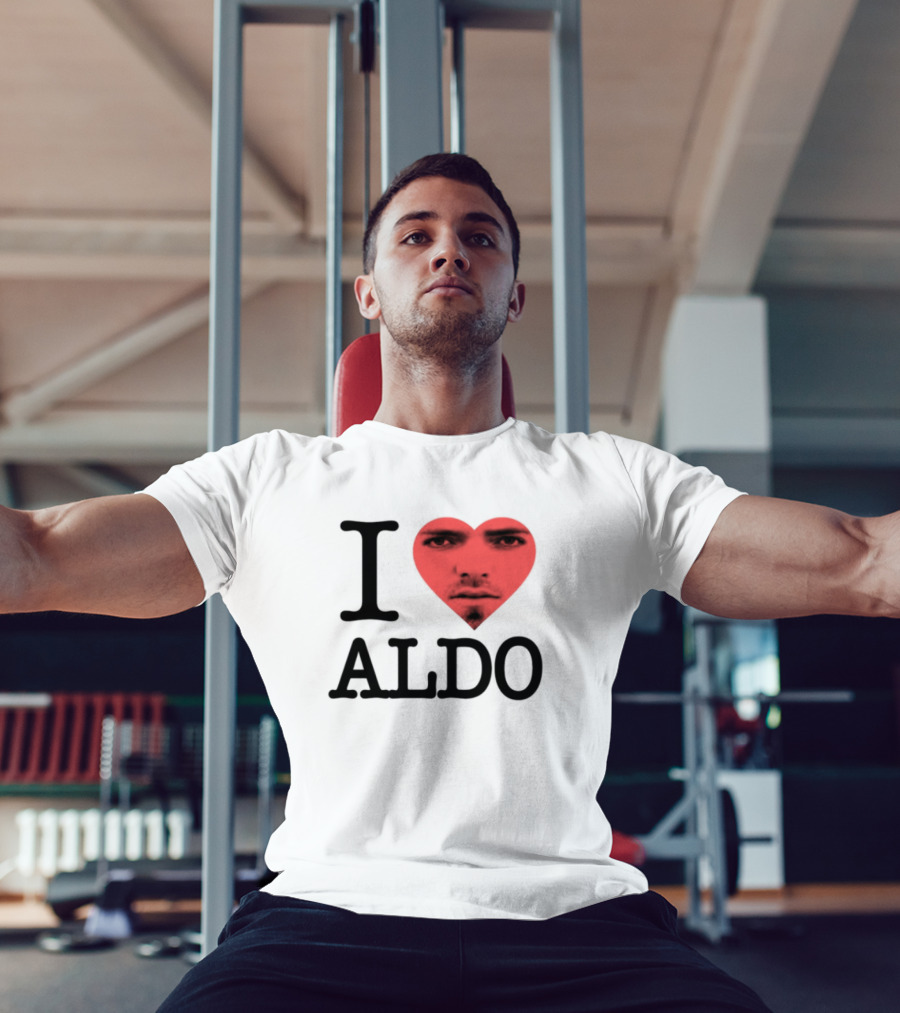 I Love Aldo Heart Face Graphic T-Shirt