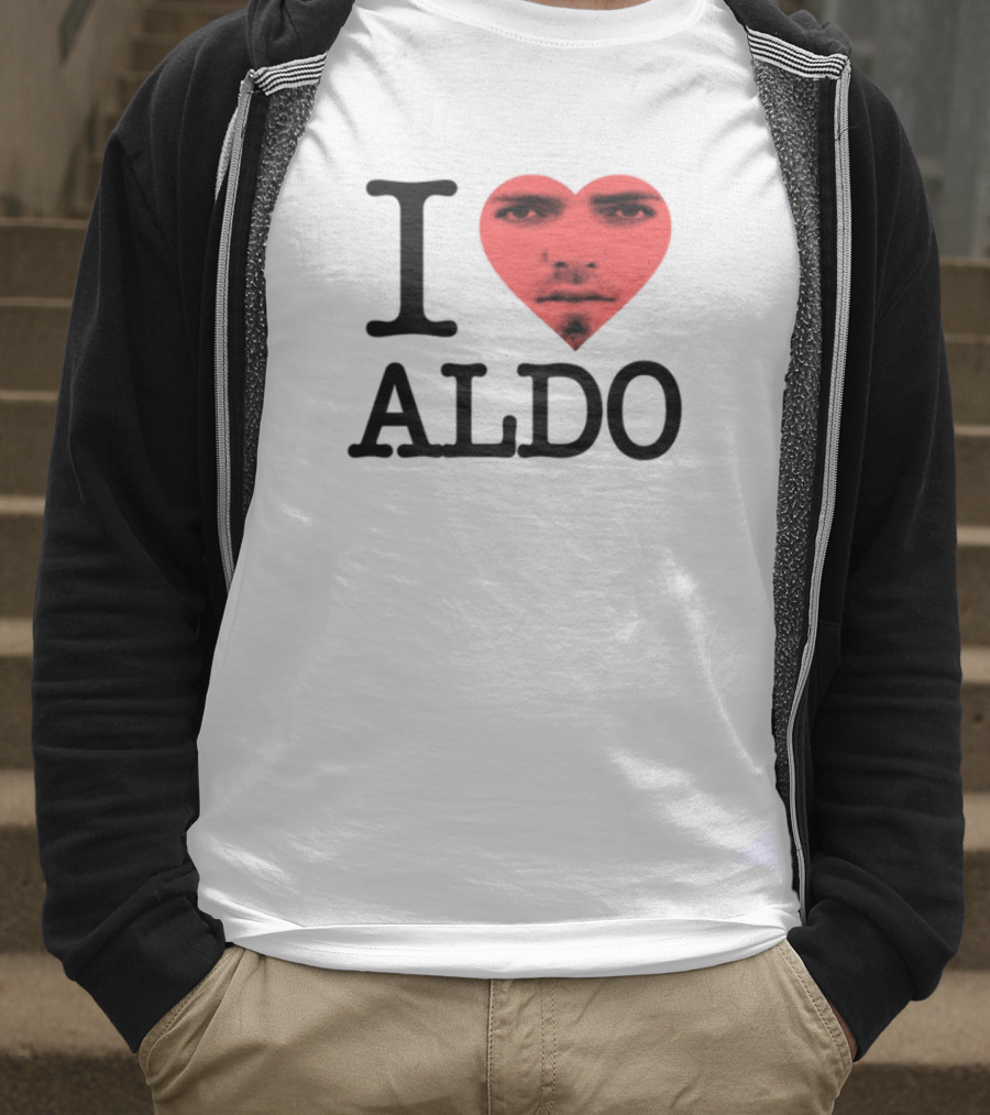 I Love Aldo Heart Face Graphic T-Shirt