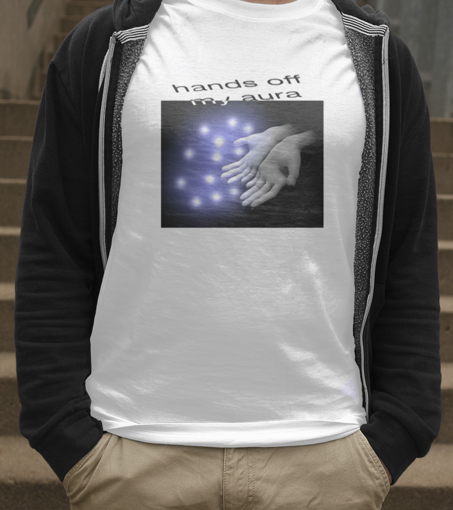 Kikillopieces Hands Off My Aura Glowing Hands And Lights T-Shirt