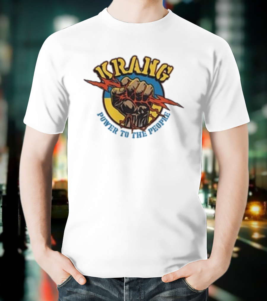 Krang Power To The People Fist With Lightning Bolt T-Shirt