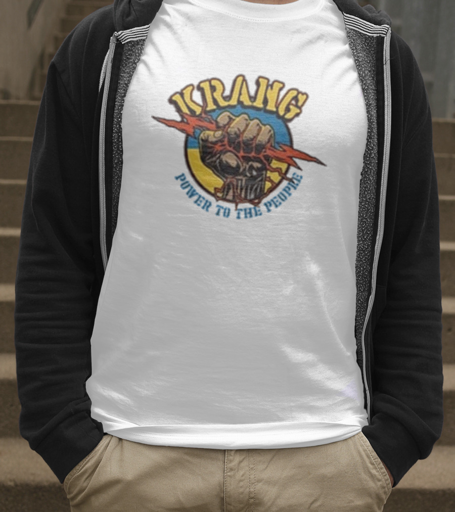 Krang Power To The People Fist With Lightning Bolt T-Shirt