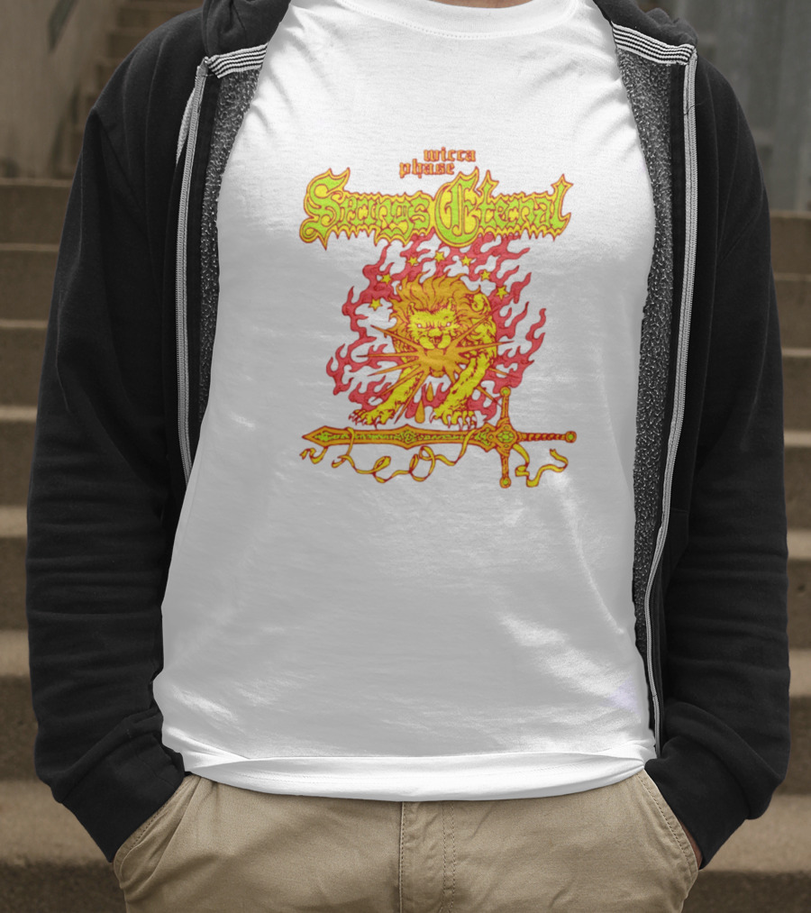 Mecca Blaze Springs Eternal Flaming Lion Sword Leo T-Shirt