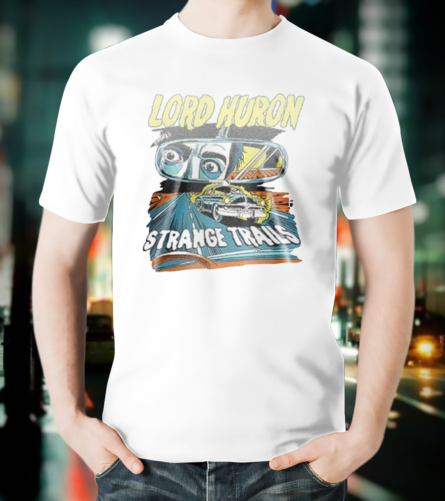 Lord Huron Strange Trails Anniversary Tour Collection Comic Car Road Art T-Shirt