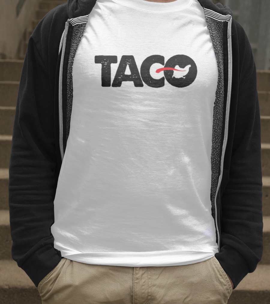 Minocqua Brewing Taco Branded Black And Red Text T-Shirt