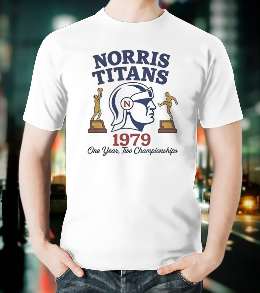 Norris Titans 1979 One Year Two Championships Iconic Sports Victory T-Shirt