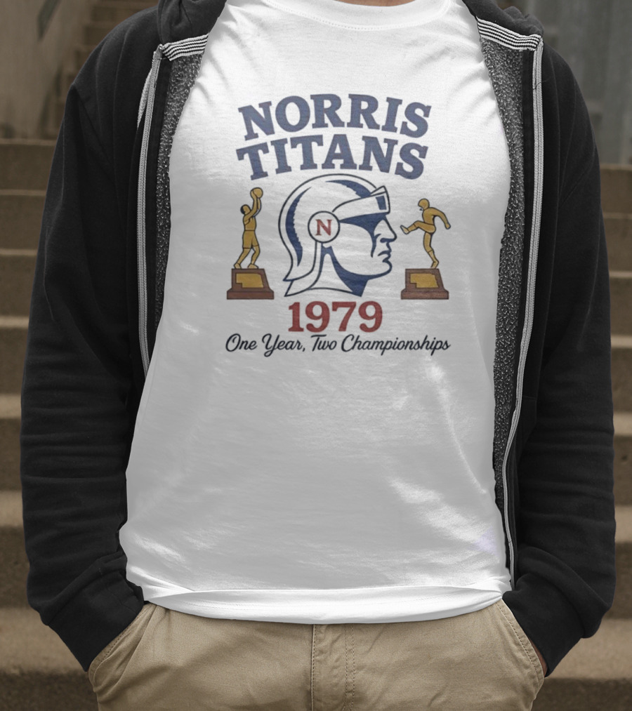 Norris Titans 1979 One Year Two Championships Iconic Sports Victory T-Shirt