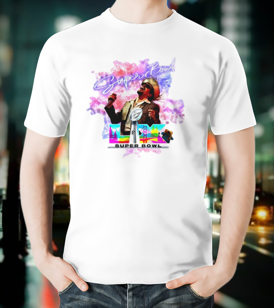 Bad Bunny Super Bowl Halftime LVII Retro NFL Performance Iconic Show T-Shirt