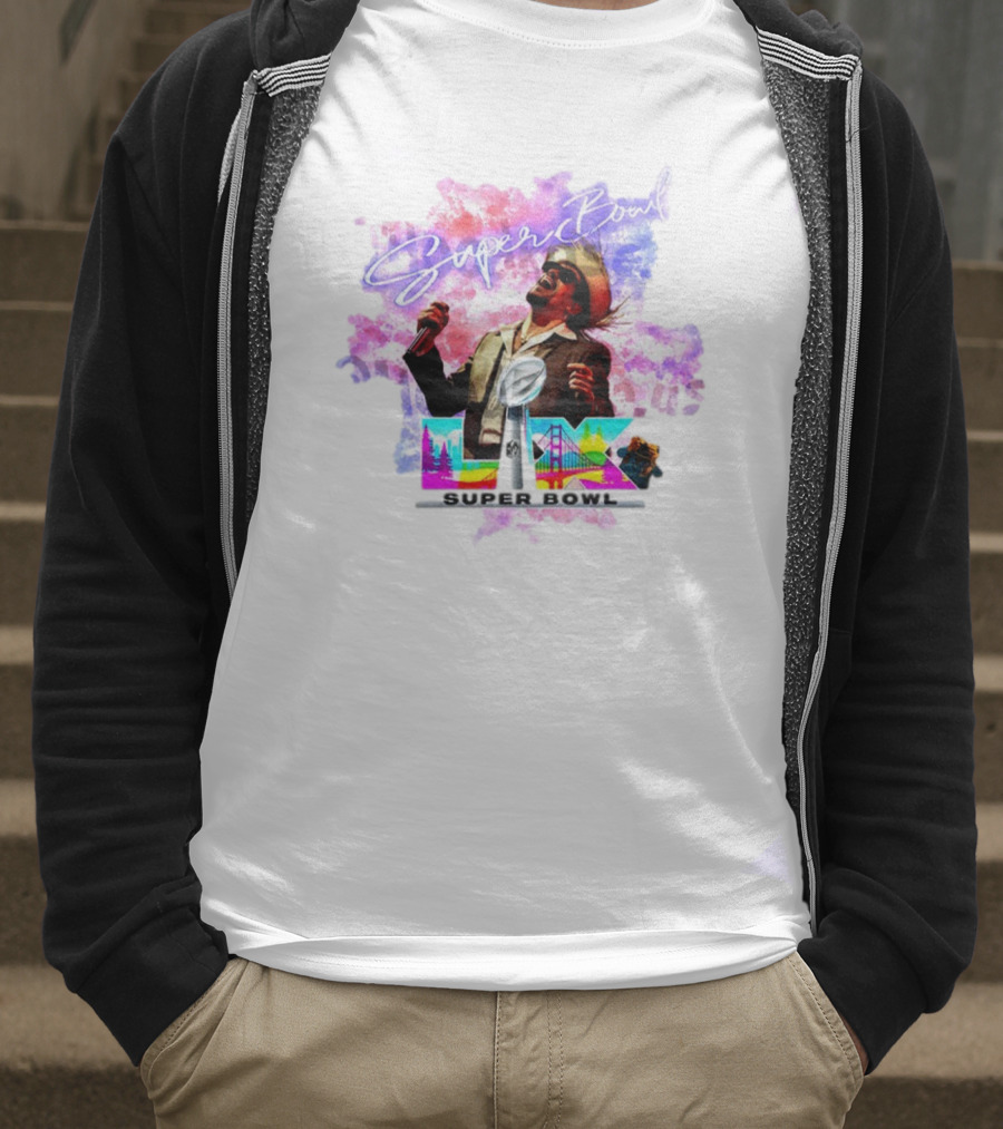 Bad Bunny Super Bowl Halftime LVII Retro NFL Performance Iconic Show T-Shirt