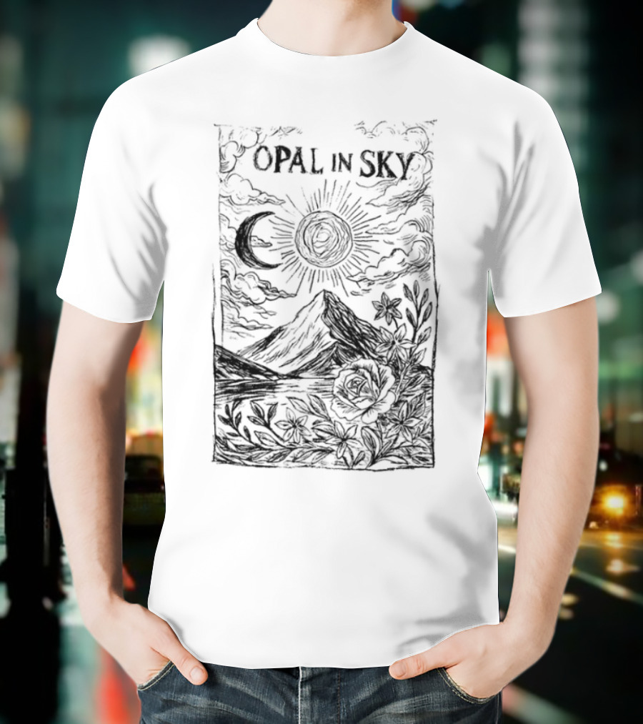 Opal In Sky Lost Moon Owl Mystic Forest Alyvia White T-Shirt
