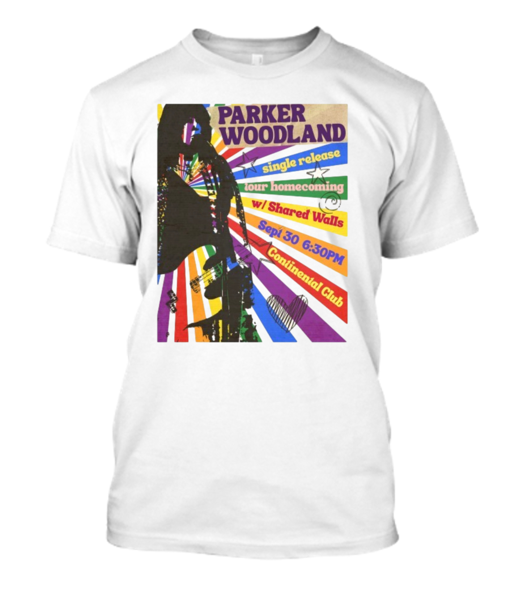 Parker Woodland Single Release Tour Homecoming W/Shared Walls Sept 30 6:30PM Continental Club T-Shirt