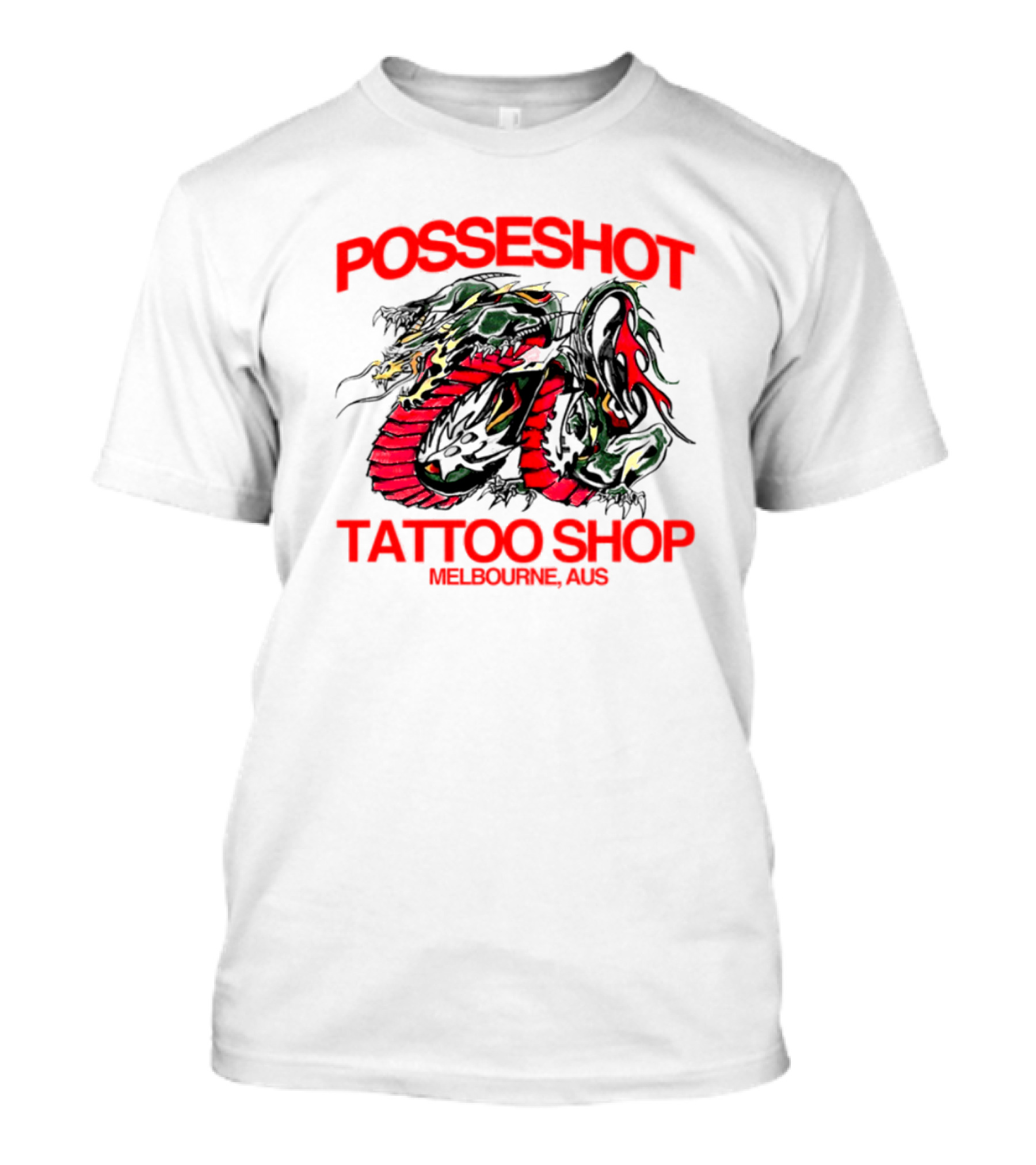 Posseshot Tattoo Shop Melbourne Aus Dragon Art T-Shirt