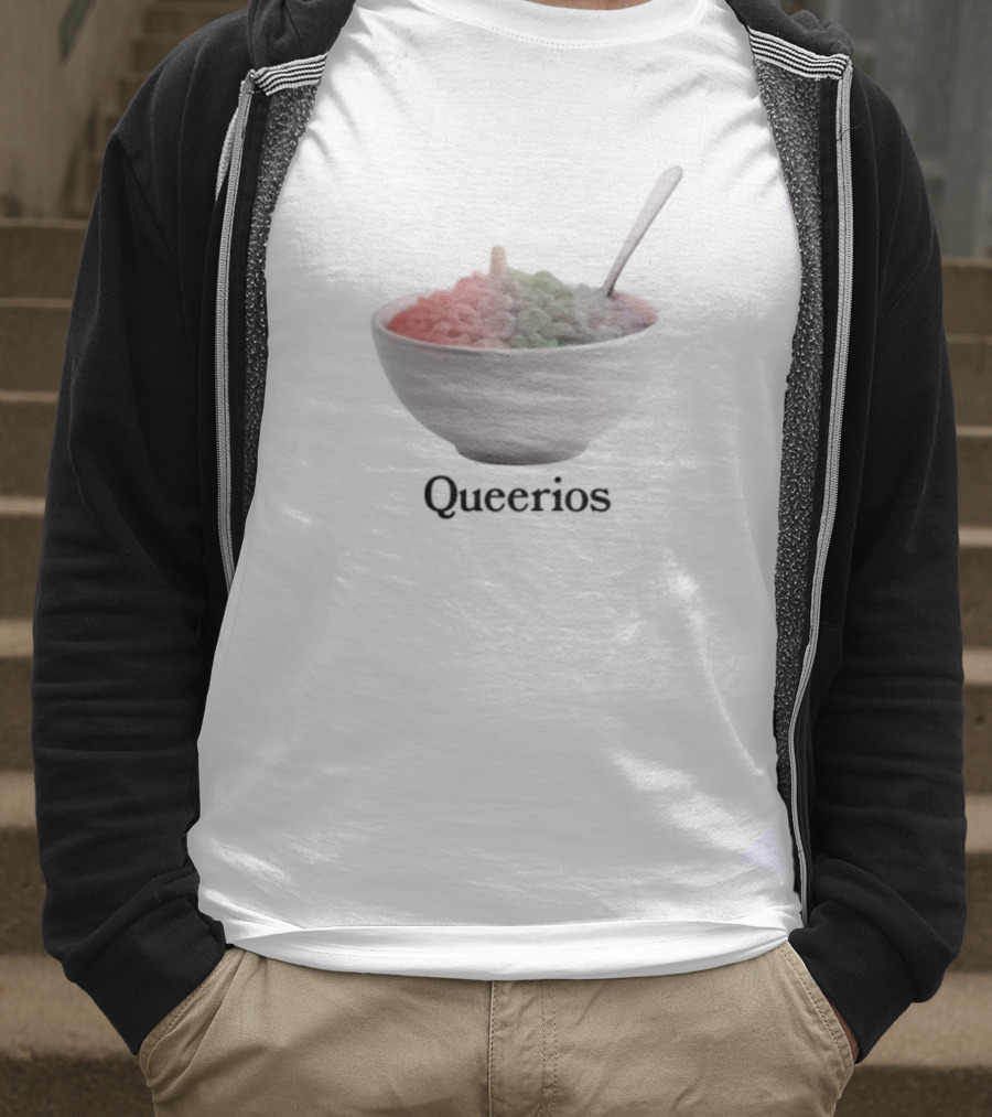 Pridecore Queerios Rainbow Cereal Bowl T-Shirt