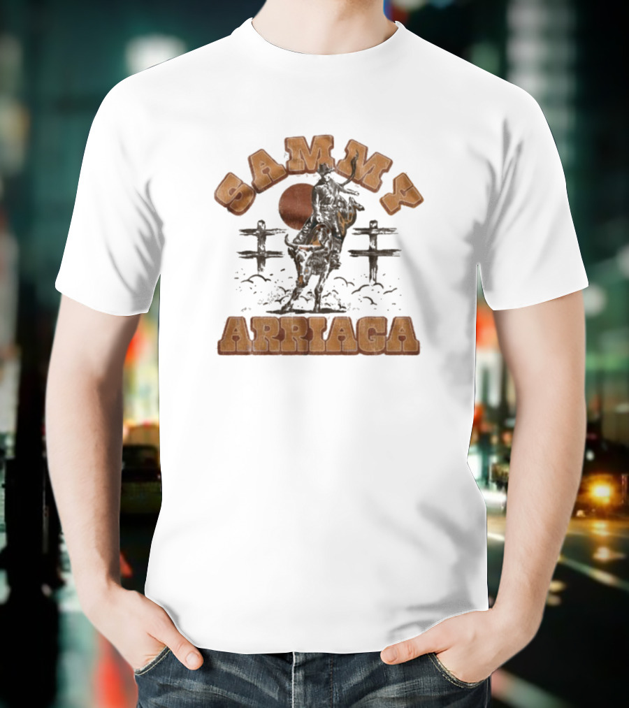 Sammy Arriaga Western Cowboy El Toro Silhouette Vintage Style T-Shirt