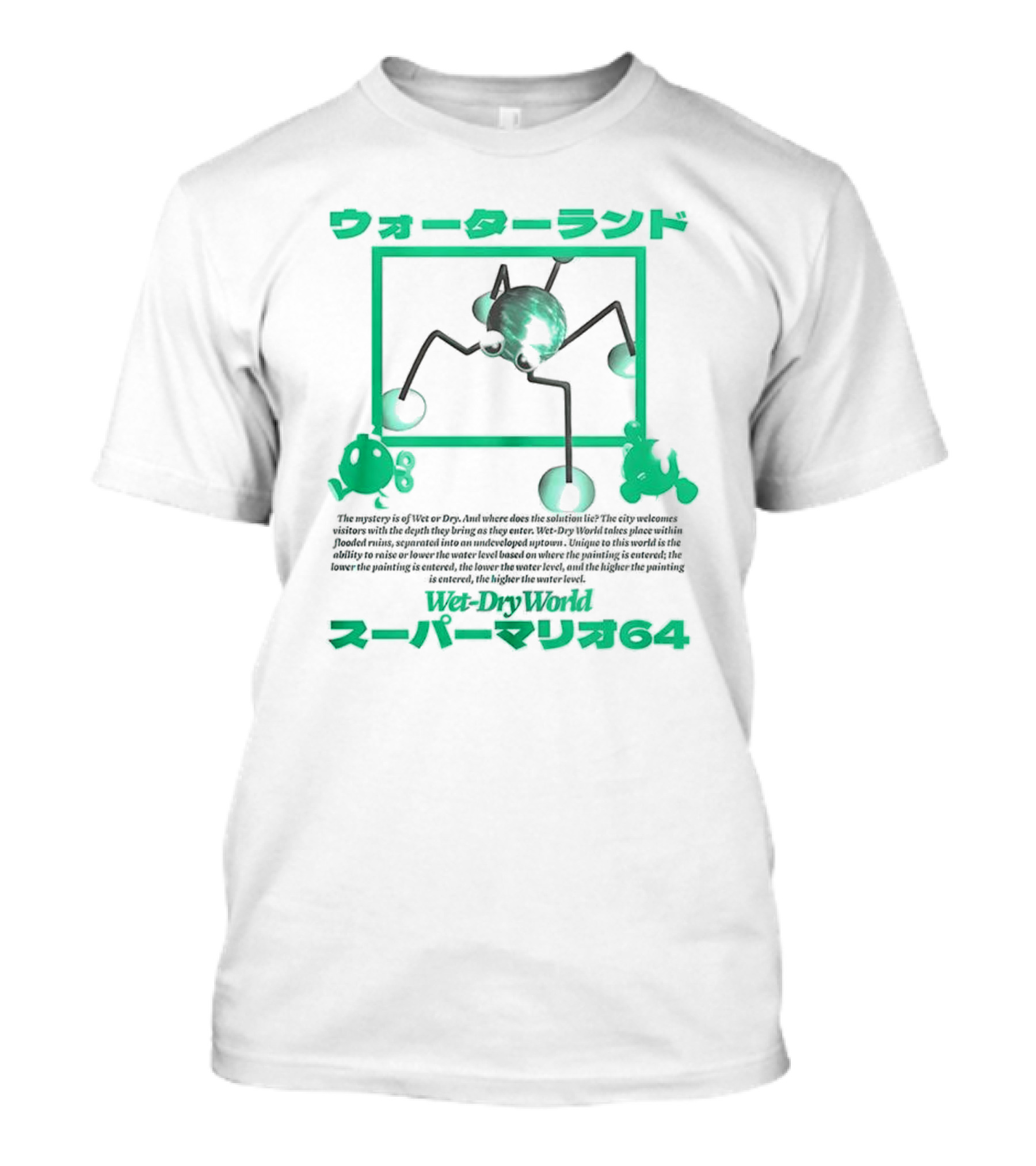 ウォーターランド Super Mario 64 Wet-Dry World スーパーマリオ64 T-Shirt